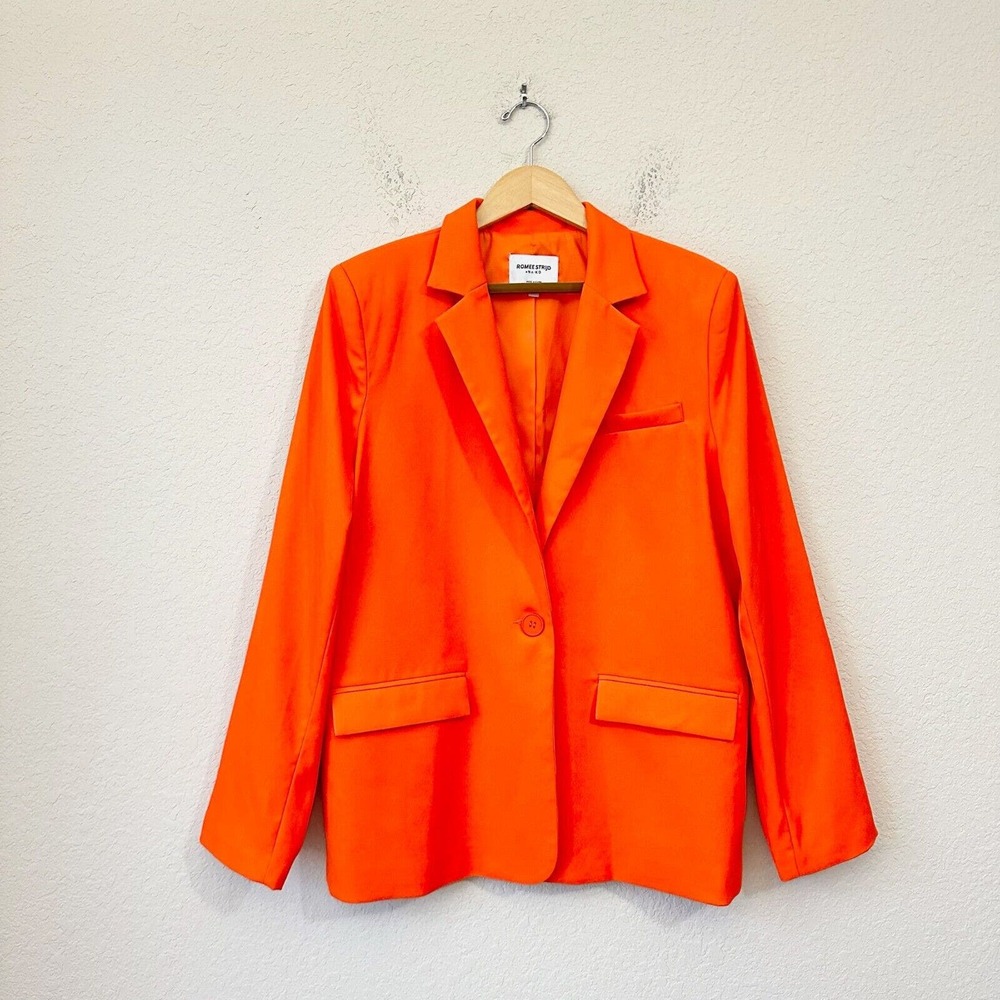 ROMEE STRIJDd x NA-KD One-Button Oversized Blazer in Orange